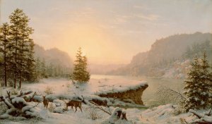 Winter Landscape Oil painting by Mortimer L. Smith