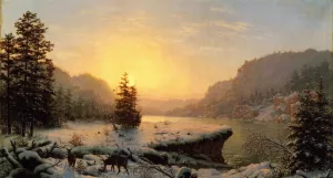Winter Landscape by Mortimer L. Smith - Oil Painting Reproduction