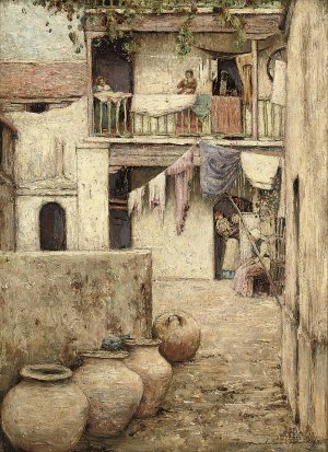 Jars, Seville by Mortimer Menpes Oil Painting