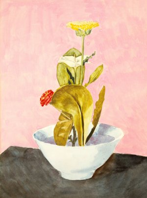 Bowl of Flowers by Morton Livingston Schamberg Oil Painting