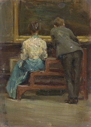 Charles Sheeler and Nina Allender by Morton Livingston Schamberg Oil Painting