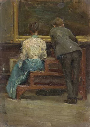 Charles Sheeler and Nina Allender by Morton Livingston Schamberg Oil Painting