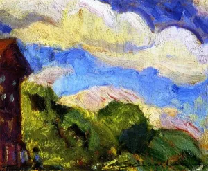 Landscape by Morton Livingston Schamberg Oil Painting