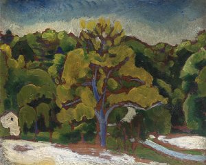 Landscape by Morton Livingston Schamberg Oil Painting