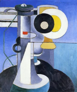 Telephone painting by Morton Livingston Schamberg