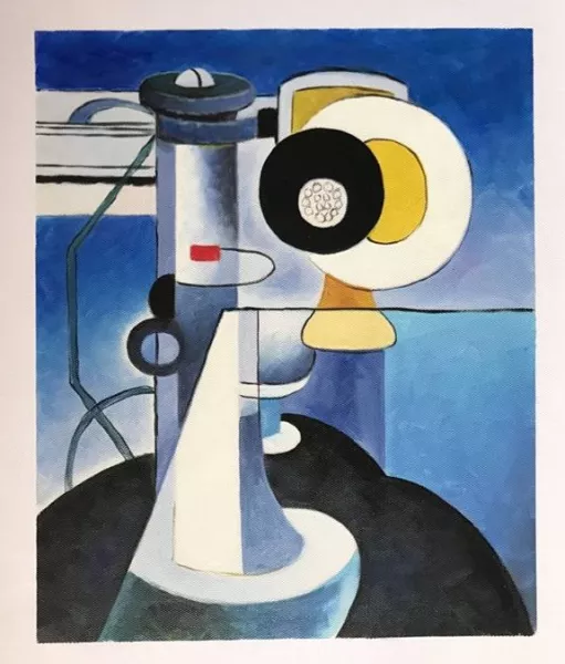 Telephone painting by Morton Livingston Schamberg