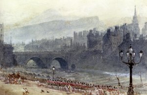 A View Of Old Town And Waverley Bridge, From Prince's Street, Edinburgh