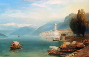 Lake Como Oil painting by Myles Birket Foster