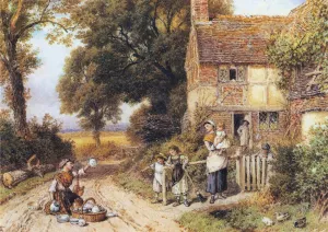 The China Peddler painting by Myles Birket Foster