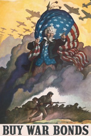 Buy war bonds by N. C. Wyeth Oil Painting