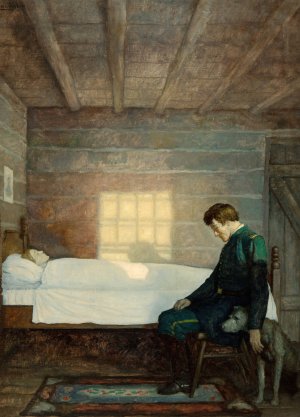 He Sat There until the Sun Went Down, The Little Shepherd of Kingdom Come by N. C. Wyeth Oil Painting