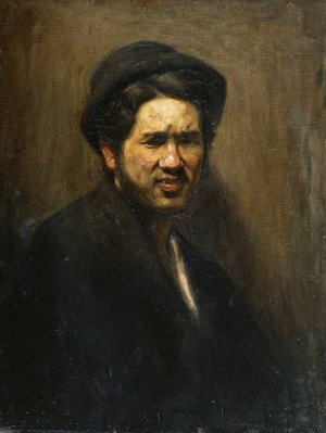 Self-Portrait by Nakamura Tsune Oil Painting