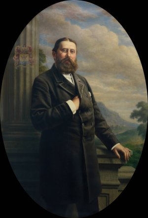 Portret van Rene Moretus by Narcisse Alexis Joseph Leopold Baudin Oil Painting