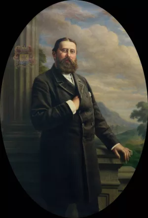 Portret van Rene Moretus by Narcisse Alexis Joseph Leopold Baudin Oil Painting