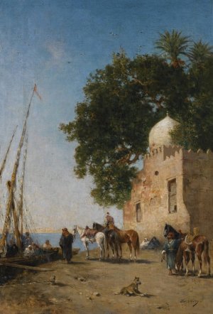 Beni Souef, Egypt by Narcisse Berchere Oil Painting