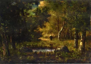 Fontainblelau Forest Oil painting by Narcisse Diaz De La Pena
