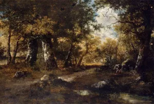 In the Forest by Narcisse Diaz De La Pena - Oil Painting Reproduction