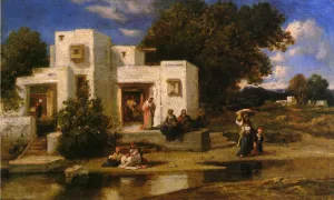 Maison Turque Oil painting by Narcisse Diaz De La Pena