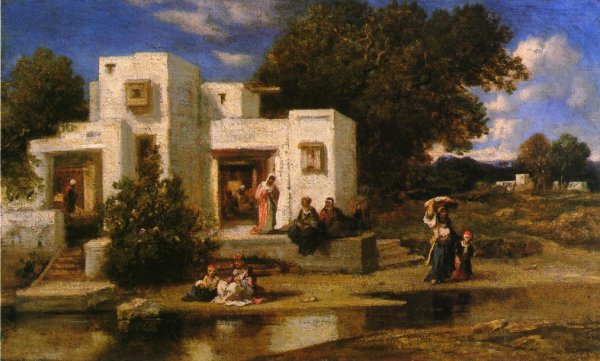 Maison Turque by Narcisse Diaz De La Pena - Hand-Painted Oil Painting Reproduction