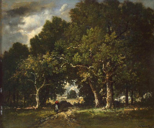 Road in the Wood by Narcisse Diaz De La Pena - Hand-Painted Oil Painting Reproduction