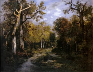 The Forest in Fontainebleau by Narcisse Diaz De La Pena - Oil Painting Reproduction