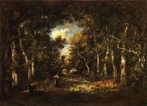 The Forest of Fountainebleau by Narcisse Diaz De La Pena - Oil Painting Reproduction