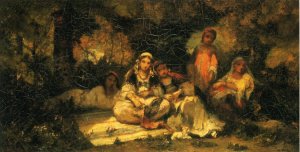 Women in a Forest by Narcisse Diaz De La Pena Oil Painting