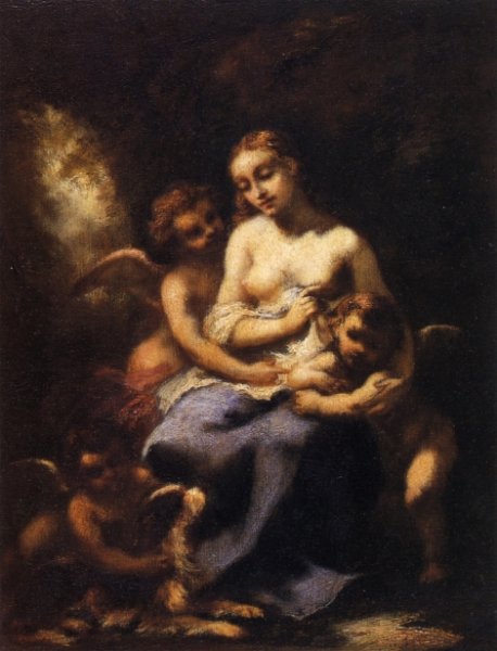 Young Nymph and Three Cupids