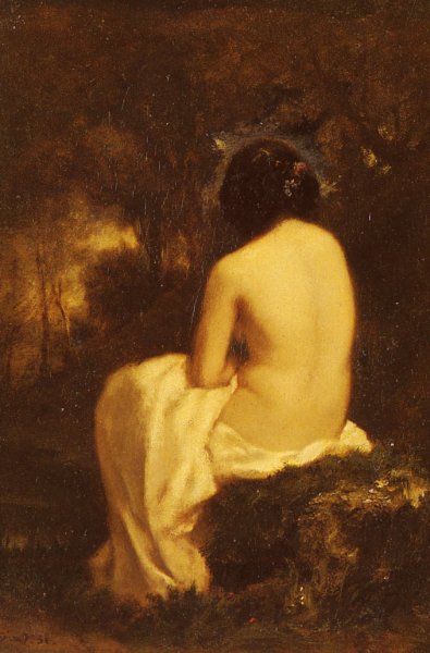 Main Product Photo of Baigneuse Painting by Narcisse Diaz De La Pena