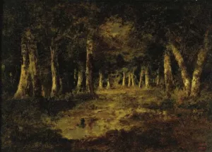 Fontainbleau Forest by Narcisse Diaz De La Pena Oil Painting