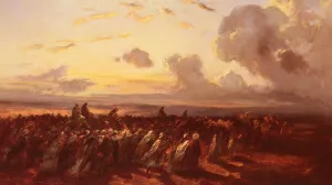 Fuite Des Turcs Oil painting by Narcisse Diaz De La Pena
