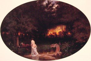 The Fagott Gatherer by Narcisse Diaz De La Pena Oil Painting