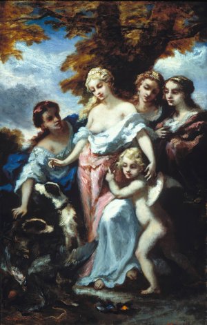 Diana After the Hunt by Narcisse-Virgile Diaz De La Pena Oil Painting