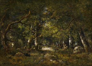 Forest Scene by Narcisse-Virgile Diaz De La Pena Oil Painting