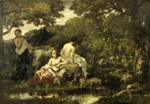 Idyll by Narcisse-Virgile Diaz De La Pena Oil Painting