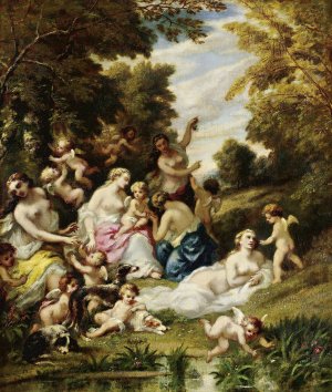 La Fete Des Amours by Narcisse-Virgile Diaz De La Pena Oil Painting