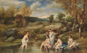 Les Baigneuses by Narcisse-Virgile Diaz De La Pena Oil Painting