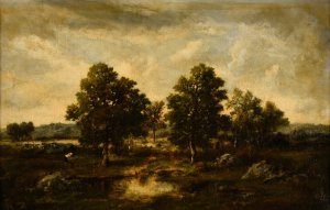 Mare dans une lande by Narcisse-Virgile Diaz De La Pena Oil Painting