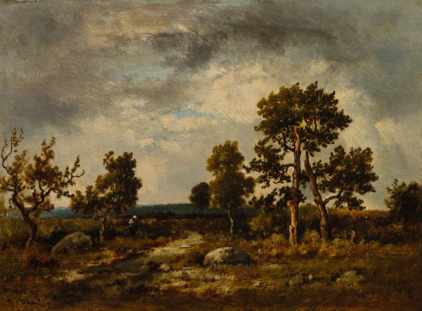 Path Near the Pond of Vipers, Fontainebleau Forest  by Narcisse-Virgile Diaz De La Pena - Hand-Painted Oil Painting Reproduction