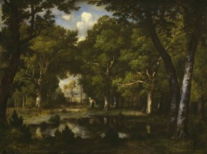 Pond in the Woods by Narcisse-Virgile Diaz De La Pena Oil Painting