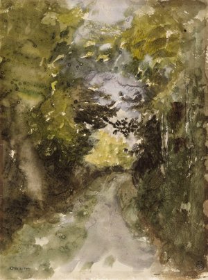 Route en foret by Narcisse-Virgile Diaz De La Pena Oil Painting