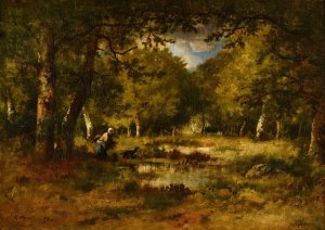 Sous-bois by Narcisse-Virgile Diaz De La Pena Oil Painting