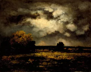 Stormy Landscape by Narcisse-Virgile Diaz De La Pena Oil Painting