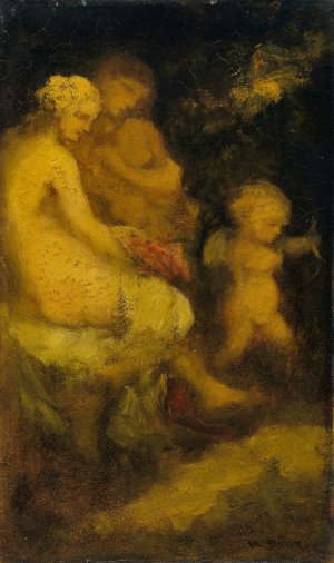 The Education of Cupid by Narcisse-Virgile Diaz De La Pena Oil Painting