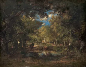 The Forest of Fontainebleau by Narcisse-Virgile Diaz De La Pena Oil Painting