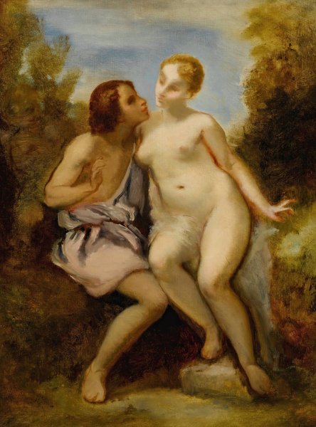 Venus Et Adonis by Narcisse-Virgile Diaz De La Pena - Hand-Painted Oil Painting Reproduction