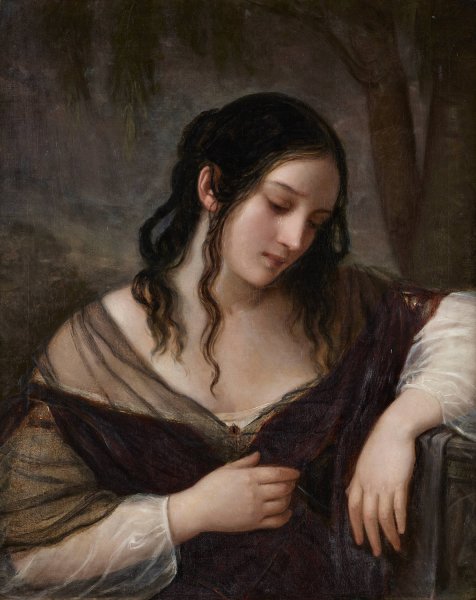Die Traurigkeit  by Natale Schiavone - Hand-Painted Oil Painting Reproduction