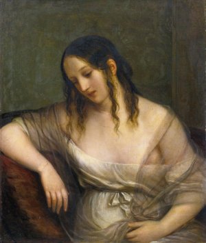 Penitent Magdalene by Natale Schiavone Oil Painting
