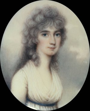 Portrait de Miss Bradley by Nathaniel Plimer Oil Painting