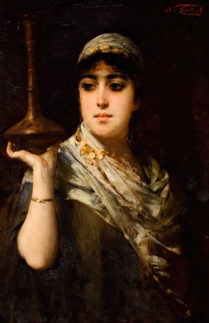 An Exotic Beauty by Nathaniel Sichel Oil Painting